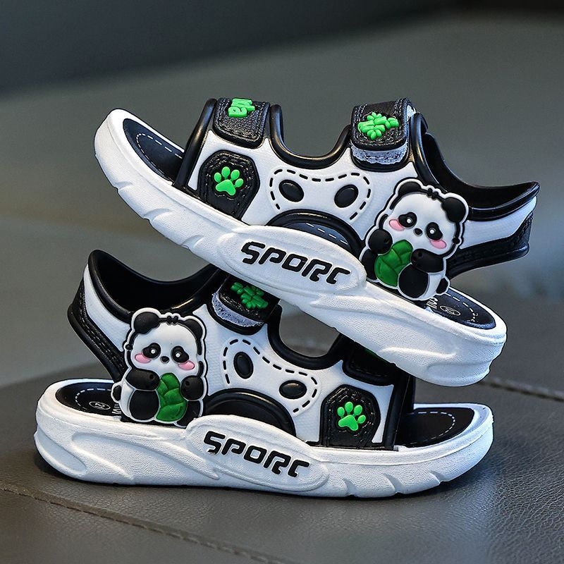 2026 nove casual Panda dječje sandale, lake, antislip za plažu, mrežasti gornji dio, boje: crna, zelena, plava i narančasta