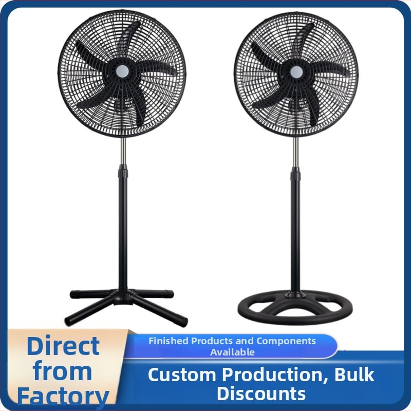 Stojanový ventilátor s 18-palcovými lopatkami, päť lopatiek, silný prúd vzduchu