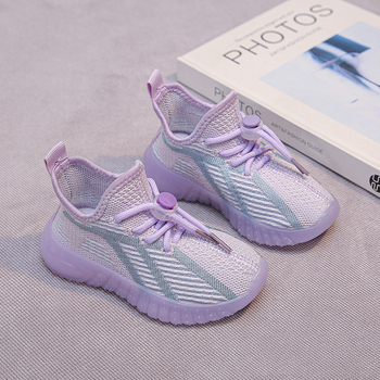 Dječje tenisice Coconut, prozračne flyknit gornji dio, unisex sportske tenisice s Velcro zatvaračem