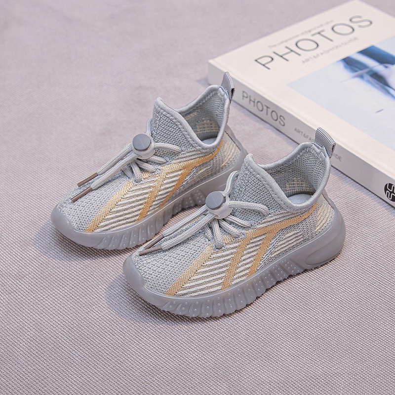 Dječje tenisice Coconut, prozračne flyknit gornji dio, unisex sportske tenisice s Velcro zatvaračem