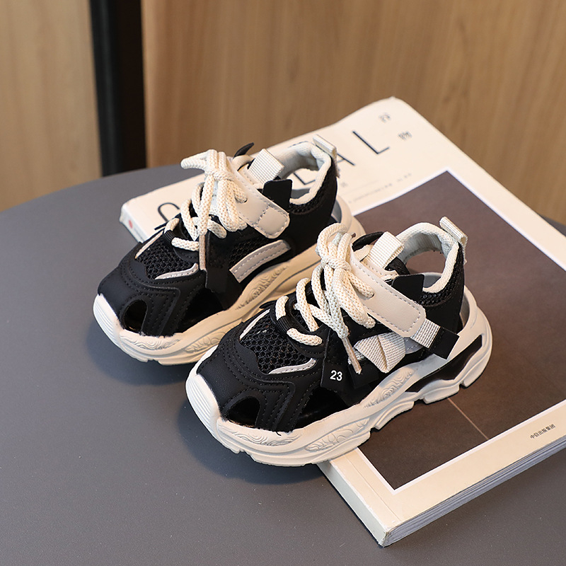 Ljetne dječje sportske sandale s prozračnim gornjim dijelom od mrežice, gumom, Velcro kopča, unisex