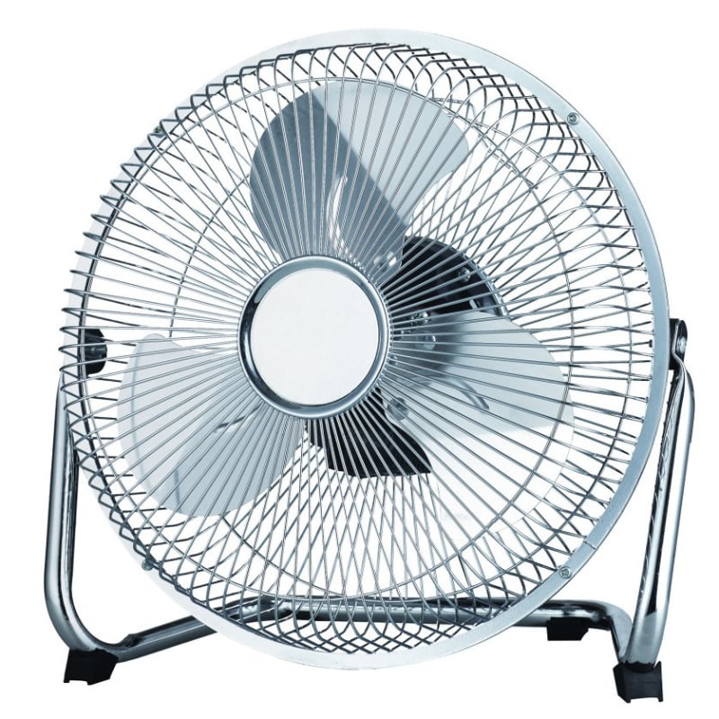 3-лопатков вентилатор за пода/стойка, 220V, 50W, 3 скорости, управление с копче, пластмасов корпус, нисък шум 36-45 dB