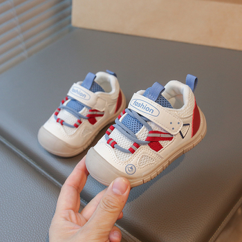 Cipele za učenje hodanja s prozračnim mrežastim gornjim dijelom za bebe i malu djecu, unisex, zaštita od udara i funkcionalne svakodnevne tenisice
