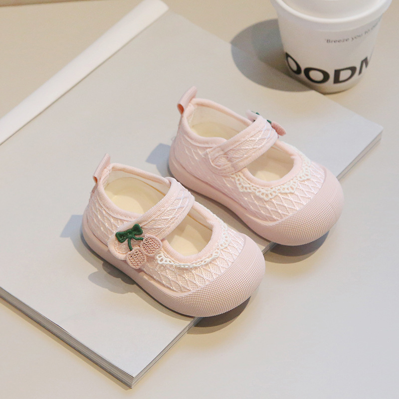 Unisex dječje platnene tenisice za bebe, proljetni stil, protuklizne, četverokutni vrh, stil princeze za učenje hodanja