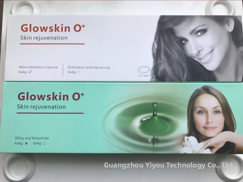Sada kozmetických prístrojov s kyslíkovými bublinami a esenciou pre čistenie a lifting pokožky – Glowskin