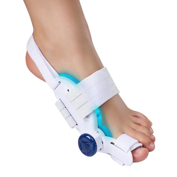 Ortopedski korektor hallux valgus i razdjeljivač prstiju na stopalu s podesivim gumbom