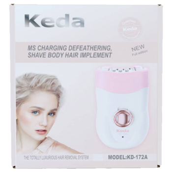 Keda KD-172A Električni epilator za uklanjanje dlačica sa ruku, lica, nogu i tijela uz Type-C kabel