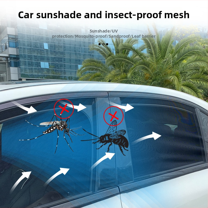 Automobilová sieť proti komárom na okno s tienidlom a ventiláciou