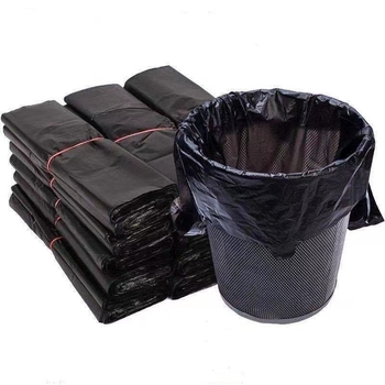 Debela vrećica za otpad u stilu veste, za kućnu i kuhinjsku upotrebu, plastična vrećica s ručkama, crna, velika veličina