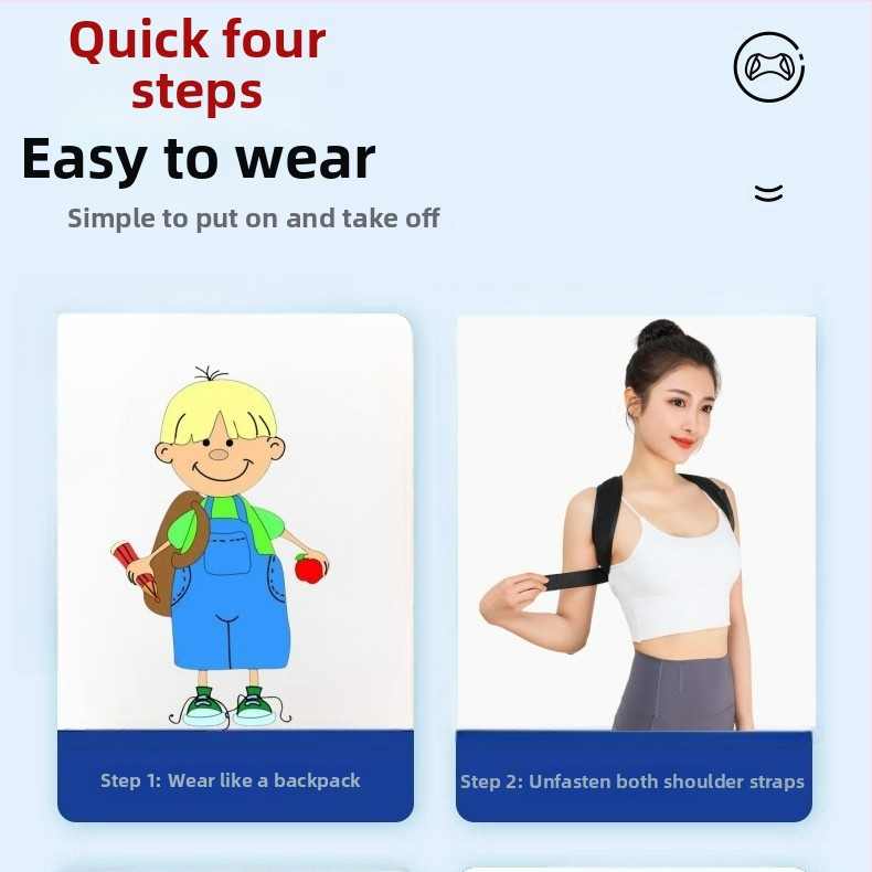 Shimili Y štýl korektor držania tela pre dospelých, unisex pás na vyrovnanie chrbta