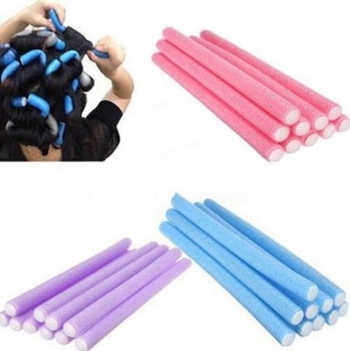 Set od 10 komada višefunkcionalnih uvijača za kosu Pearl Cotton – spužvasti valjak za voluminozne velike kovrče