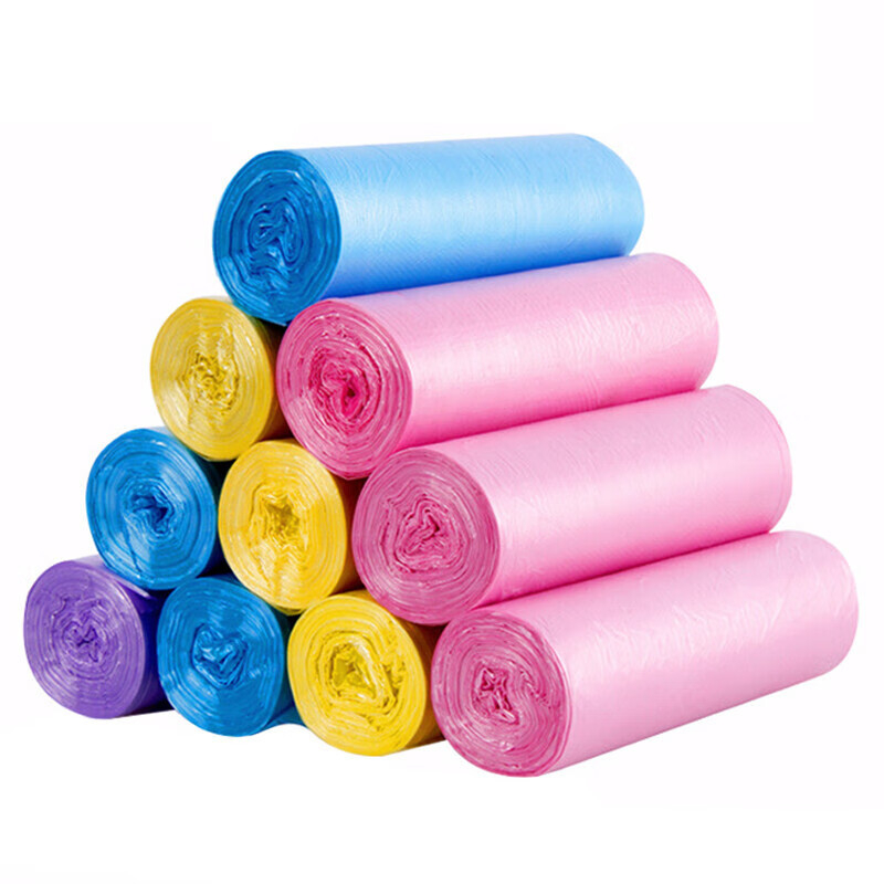 Kanglejie vreće za otpad s ravnim otvorom, za ured i kupaonicu, debeli plast, 45×55 cm, 75 komada (15 komada po rolni × 5 rolni)
