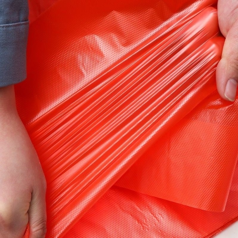 Ekstra velike crvene debeli plastične vrećice u stilu prsluka za pakiranje odjeće i preseljenje