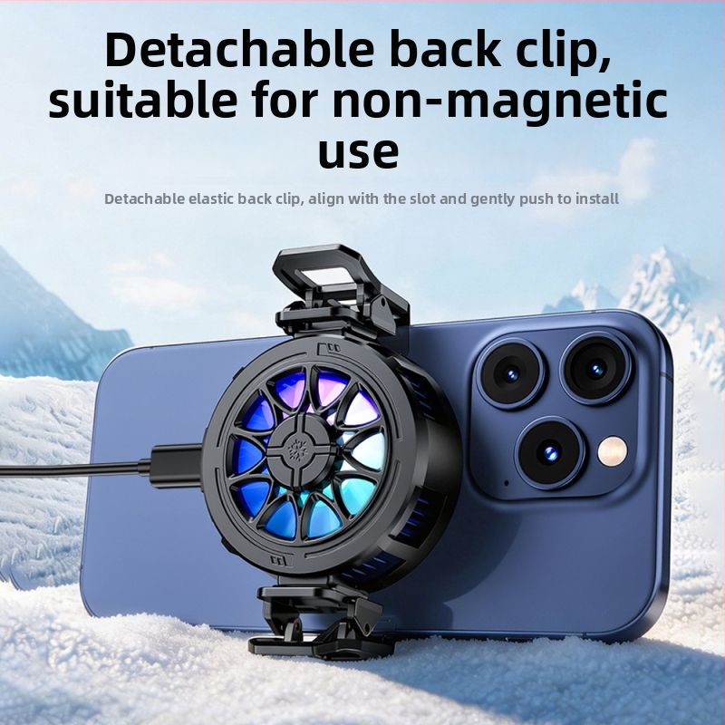 Magnetický chladič pre mobilný telefón s polovodičovým chladením, tichý zadný klip pre hranie a živé vysielanie, univerzálny pre tablety