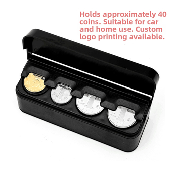 Box na mince do auta – kompaktný prenášateľný úložný box do stredovej konzoly (11.5 × 4 × 3.5 cm)