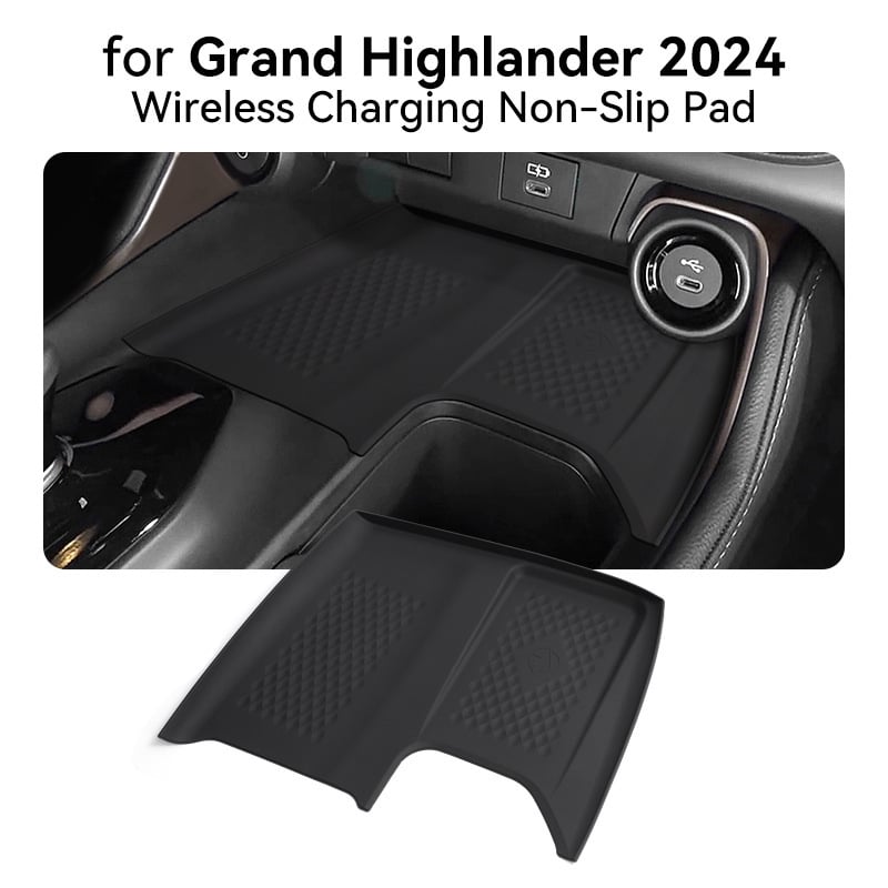 Vezeték nélküli töltőszilikon alátét a 2024-2025-ös Highlander Grand Highlanderhez, csúszásmentes