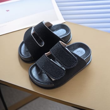 Dječje sandale s debelim potplatom, Velcro zatvaranjem i odvojivim remenom, gornji dio od velura, PVC đon, ljetna obuća za dječake