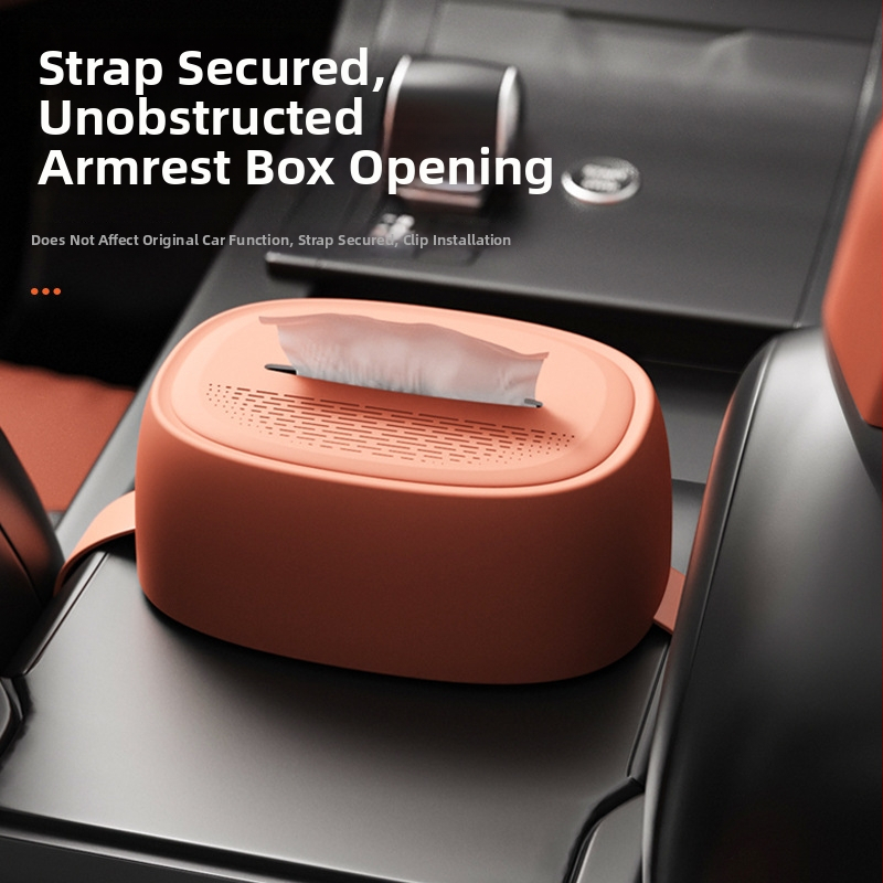 Silikónový držiak na vreckovky do auta, visí na operadle sedadla, doplnok interiéru.