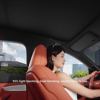 Slnečná clona pre auto L60 s tepelnou izoláciou a závesom z ľadovo‑kryštálovej tkaniny na strechu