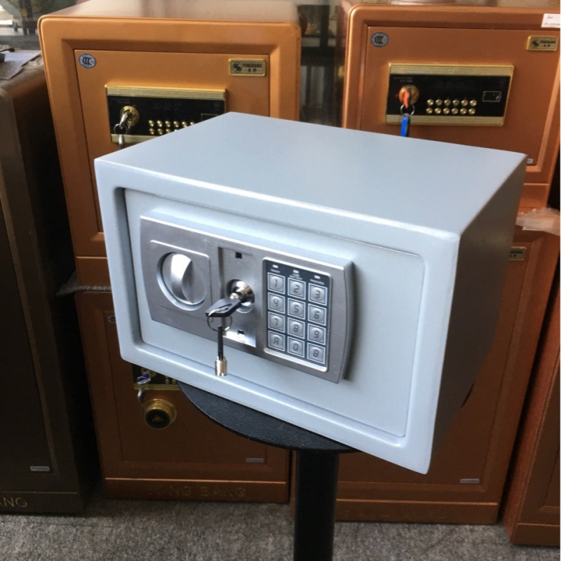 Seif electronic din oțel, rezistent la foc, pentru uz casnic, compact