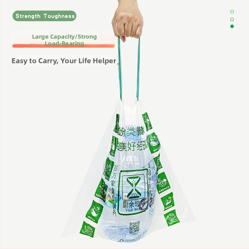 Sáčky na odpad s viazaním na triedenie odpadu, LDPE, zosilnené, 99 kusov, domáce použitie