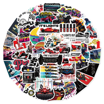 50 naljepnica F1 Formula One za dekoriranje prijenosnog računala i motocikla, vodootporne