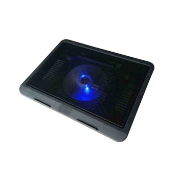 N19 Hlađenje laptopa s dualnim ventilatorom za 14-inčni notebook, plava LED baza i nosač