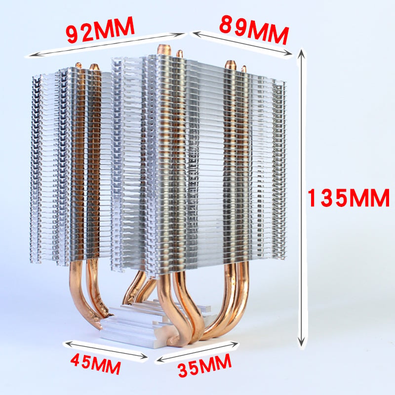 Lanshuo CPU hűtő, Big Frost Tower, 6 hőcső, kettős torony dizájn, réz-alumínium kötés, csendes működés