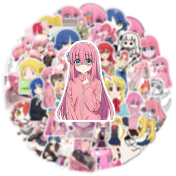 50 αυτοκόλλητα graffiti σε στυλ anime, PVC αδιάβροτα, για κιθάρα, πατίνι, κράνος και μπουκάλι νερού