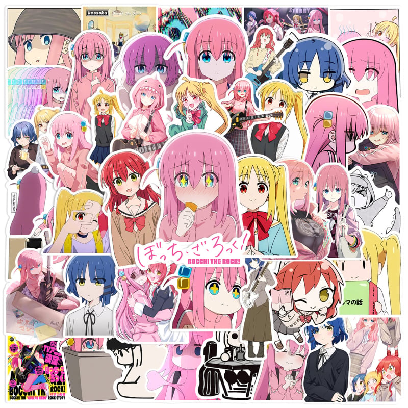 50 αυτοκόλλητα graffiti σε στυλ anime, PVC αδιάβροτα, για κιθάρα, πατίνι, κράνος και μπουκάλι νερού