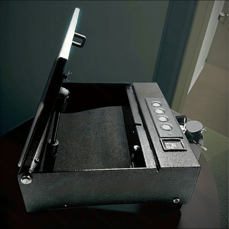 Seif compact pentru pistol, montat în mașină, cu citire amprente și blocare prin parolă