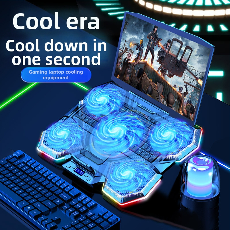 F13 viacuholný chladič pre notebook s RGB, tichá základňa
