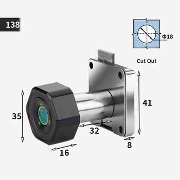 Ηλεκτρονικός κωδικός πρόσβασης δακτυλικών αποτυπωμάτων για smartphone Bluetooth κλειδαριά συρταριού κοιτώνα κλειδαριά κομοδίνου εταιρικό γραφείο διαχείριση γραφείου