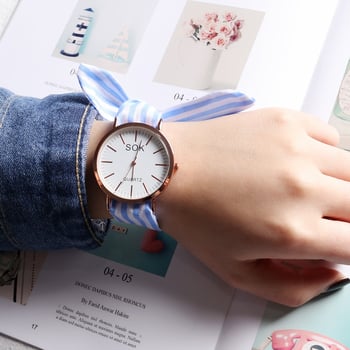 Egyedi női karóra szíjjal, textil órák, Mori lány stílus, koreai stílus, egyszerű, modern, legjobb barát párosítás.