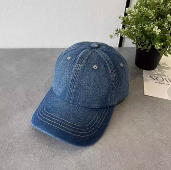Șapcă de baseball simplă din denim pentru femei, mulată pe corp, universală, lavabilă, pentru bărbați și femei, perfectă pentru primăvară și vară, cu protecție solară.