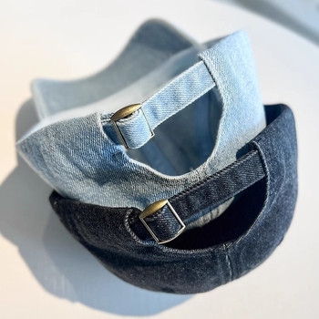 Șapcă de baseball simplă din denim pentru femei, mulată pe corp, universală, lavabilă, pentru bărbați și femei, perfectă pentru primăvară și vară, cu protecție solară.