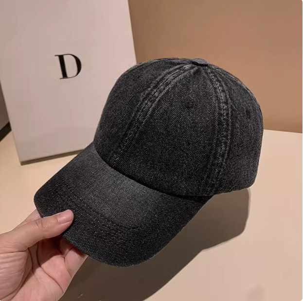 Șapcă de baseball simplă din denim pentru femei, mulată pe corp, universală, lavabilă, pentru bărbați și femei, perfectă pentru primăvară și vară, cu protecție solară.