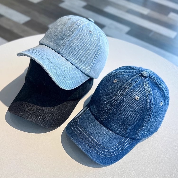Șapcă de baseball simplă din denim pentru femei, mulată pe corp, universală, lavabilă, pentru bărbați și femei, perfectă pentru primăvară și vară, cu protecție solară.