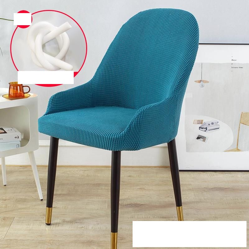 Ívelt ülés karfákkal, univerzális, minden évszakra alkalmas étkezőszék huzat háttámlával, félkör alakú ülőke huzat teljes fedésben