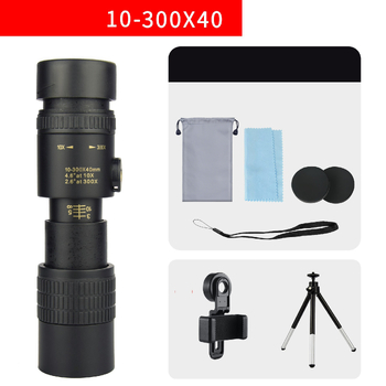 Telescop monocular transfrontalier de mari dimensiuni cu mărire variabilă 10-300×40 cu rezoluție înaltă și mărire mare, binoclu telescopic portabil pentru instalare în exterior