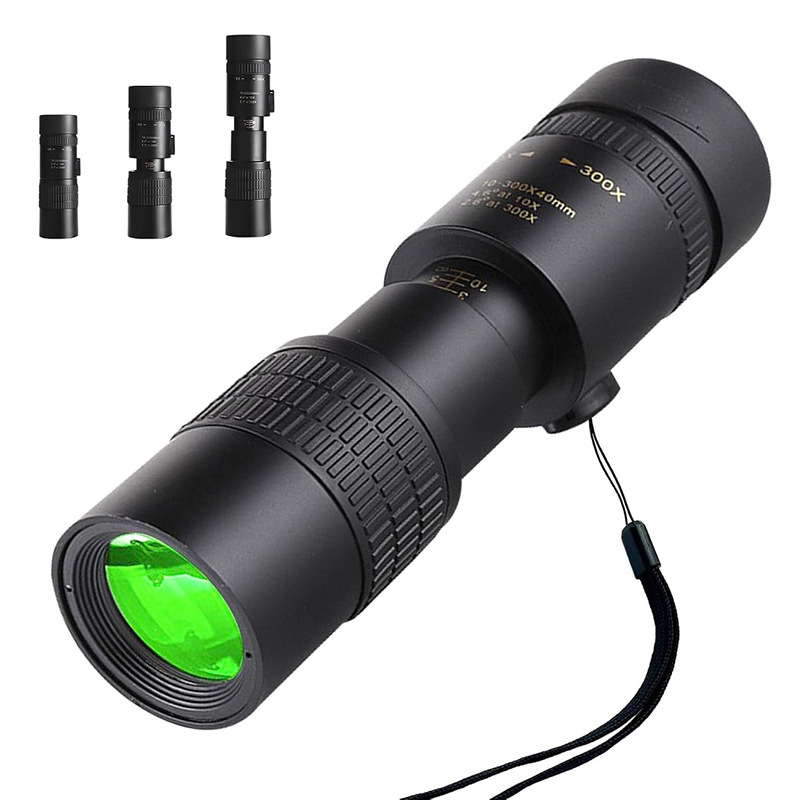 Telescop monocular transfrontalier de mari dimensiuni cu mărire variabilă 10-300×40 cu rezoluție înaltă și mărire mare, binoclu telescopic portabil pentru instalare în exterior