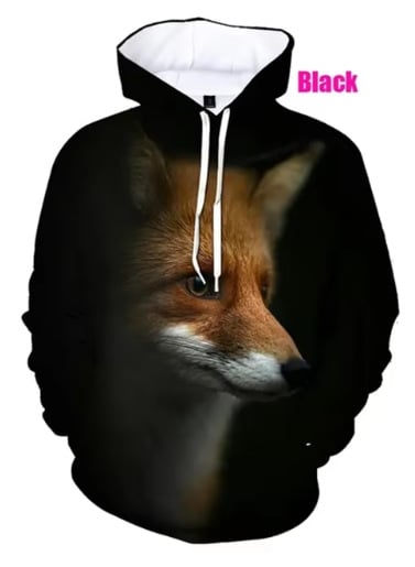 Jesensko/zimska modna bluza s 3D lisicama i životinjskim printom, uniseks, ležerna bluza za parove, muška odjeća