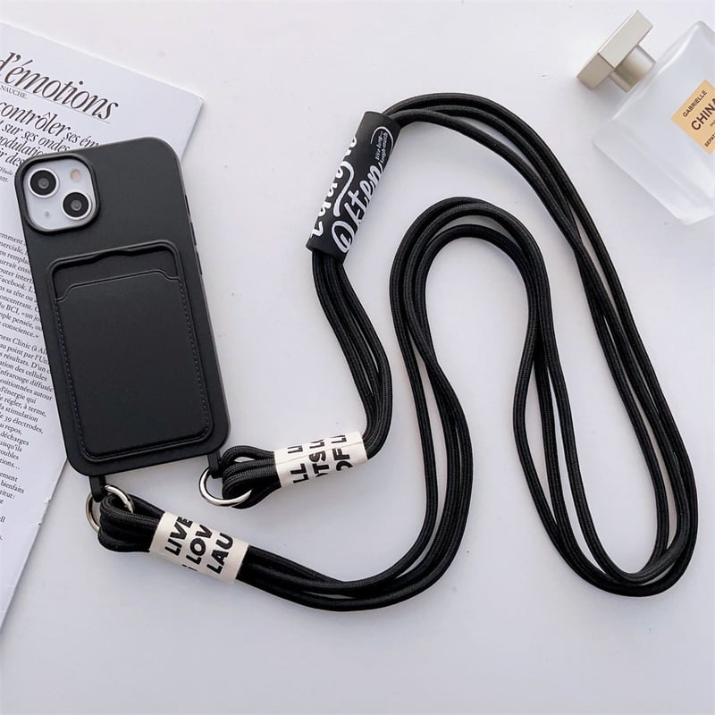 Θήκη σιλικόνης για iPhone 16, τσάντα ώμου με υποδοχή κάρτας, θήκη κάρτας και λουράκι μεταφοράς. Κατάλληλη για Apple 15 Pro Max/14/13.