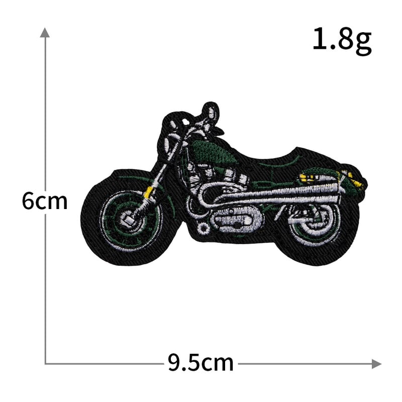 Motocykel punkový štýl Harley motocykel výšivka kreslená výšivka nášivka pretekárske auto klasické auto bicykel oblečenie doplnky