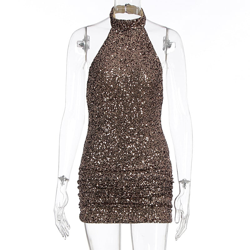 Rochie nouă cu paiete în stil european și american, primăvară/vară 2026, rochie sexy, slim, fără spate, pentru femei, foarte bine vândută, potrivită pentru comerțul transfrontalier.