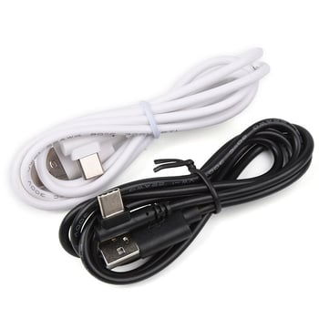 Καλώδιο USB σε Type-C 1 μέτρου (24AWG) για φόρτιση, ανεμιστήρας LED με θύρα Type-C, οδοντόβουρτσα, ρολόι, καλώδιο φόρτισης με στρογγυλή θύρα, εύκαμπτο Type-C.