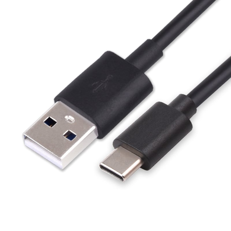Καλώδιο USB σε Type-C 1 μέτρου (24AWG) για φόρτιση, ανεμιστήρας LED με θύρα Type-C, οδοντόβουρτσα, ρολόι, καλώδιο φόρτισης με στρογγυλή θύρα, εύκαμπτο Type-C.