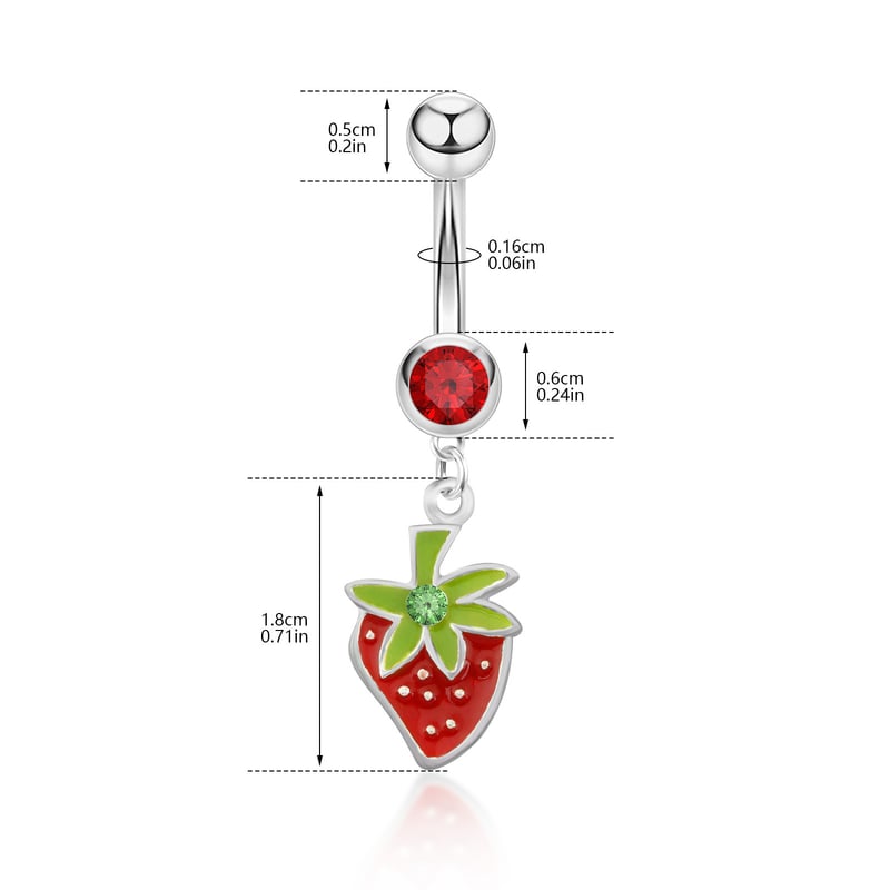 Piercing pentru buric cu ulei de căpșuni dulce și picurător, stil nou