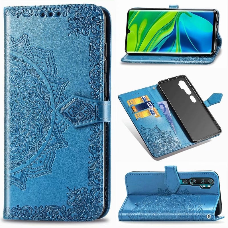 Compatibil cu Sony XPeria 5iii, husă din piele cu relief Mandala pentru telefon 10 Gen 2, cu clapă și inserție cartelă SIM, husă de protecție moale