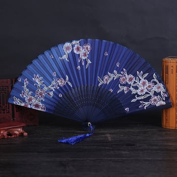 Kínai stílusú selyem legyező, japán stílusú legyező, összecsukható legyező bojttal, táncoló legyező, legkelendőbb legyező